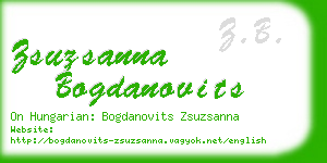 zsuzsanna bogdanovits business card